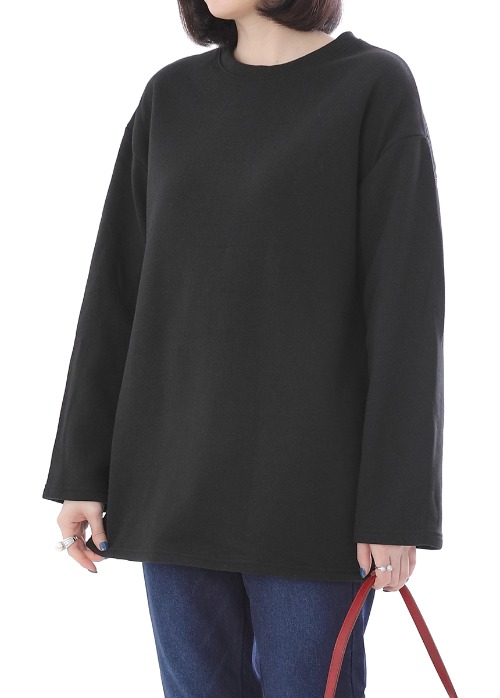 애비뉴투지 엄마옷 맨투맨 두툼한 기모 여성 라운드 긴팔 겨울 티셔츠 A11254 50대 60대 중년여성